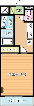 Crecia　M（クレシア　エム） 202号室 間取り