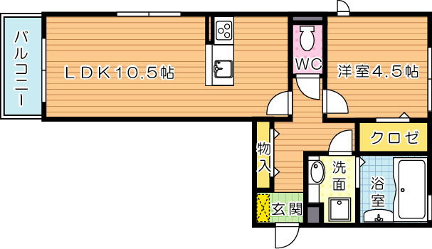 ソレイユひびきが丘 間取り図