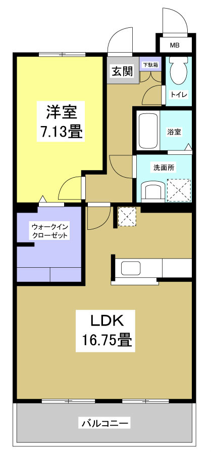 グランストーク富丘 302号室 間取り