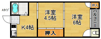 三和ハイツ羽倉崎 間取り