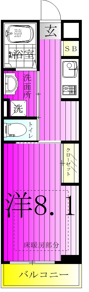 リブリ・ＴＡＴＳＵＭＩ 202号室 間取り