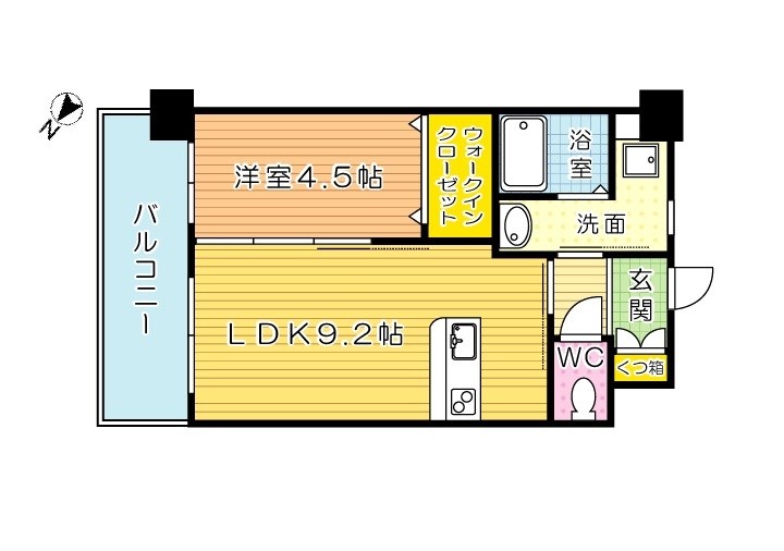 アクシオ三萩野 202号室 間取り