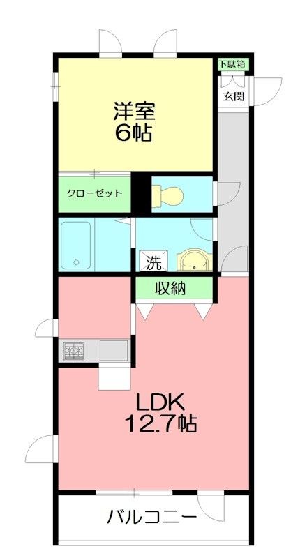プロミネンス東戸塚 205号室 間取り
