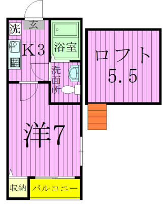 Ｓｔａｇｅ新松戸 101号室 間取り