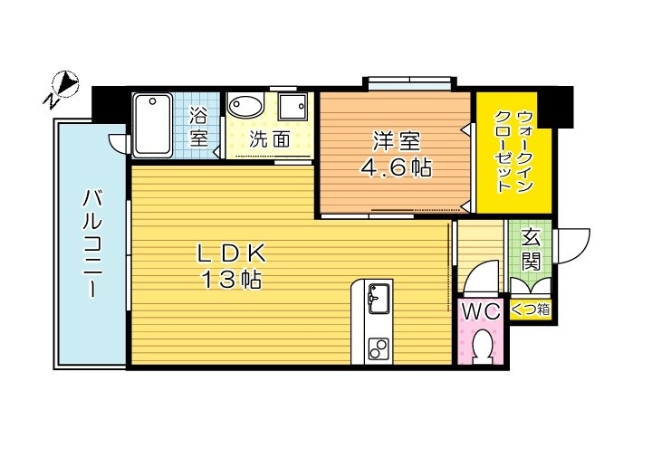 アクシオ三萩野 1004号室 間取り