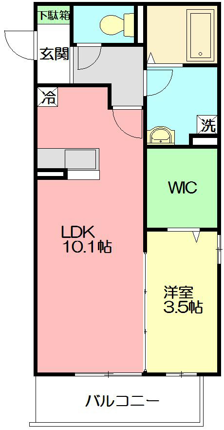 ティーロワ湘南 103号室 間取り