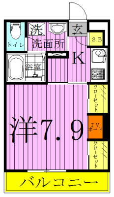 リブリ・豊四季セブン 201号室 間取り