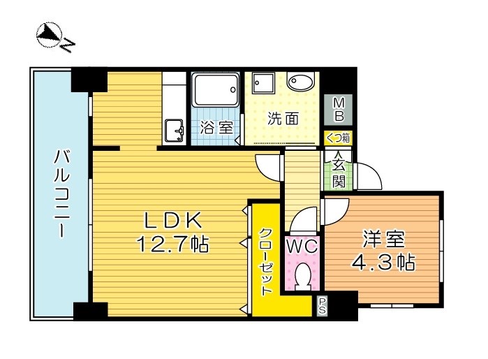到津エイトフラッグ 802号室 間取り