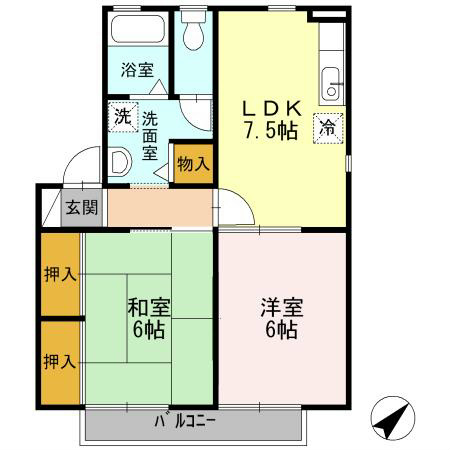 フォレスト・ヴィラ C 201号室 間取り