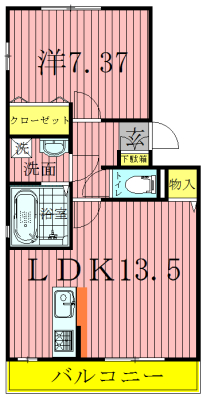 レスペート柏の葉 103号室 間取り