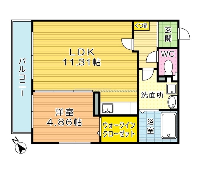 ステラZEN(ステラゼン) 102号室 間取り