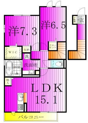 206号室 間取り