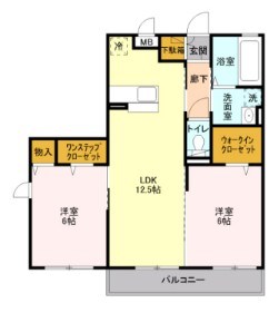 グランデージS.C. 203号室 間取り
