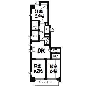 ロイヤル牛巻第１ 間取り図