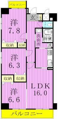 ＯＫＩ－Ｖ 703号室 間取り