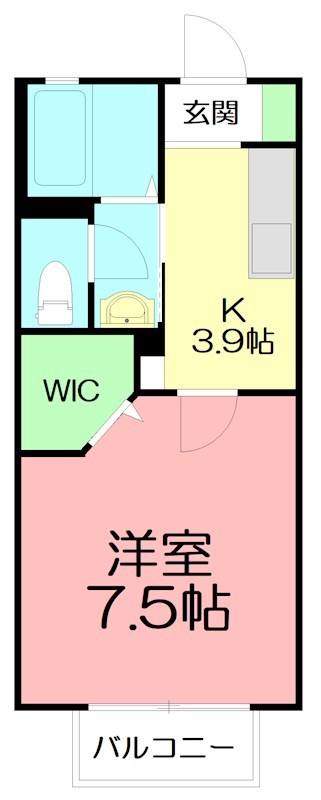 セレナ東海岸北Ⅱ 103号室 間取り