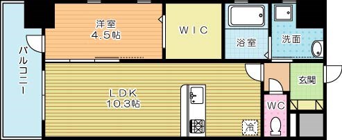 MDIグランデラブロ香春口 201号室 間取り