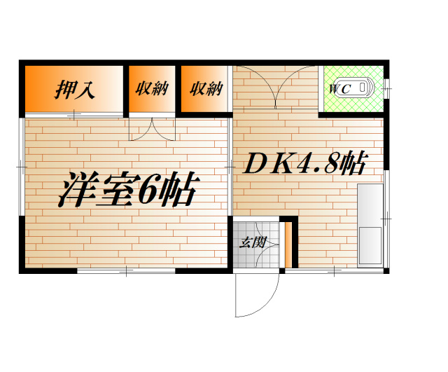 フォーアールA 202号室 間取り