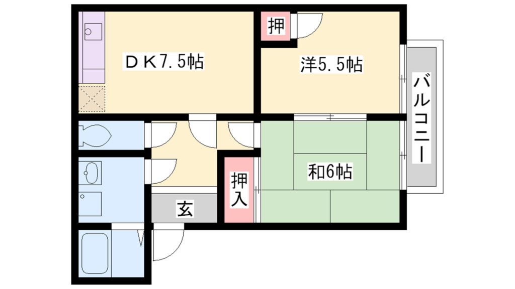 ヒューマンコート魚橋Ⅱ 間取り図