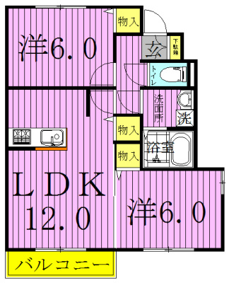 ベアーレＢ 101号室 間取り