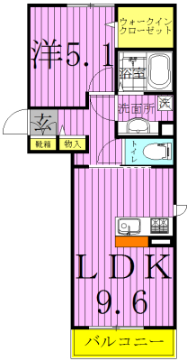 メゾンド　ベリタス  201号室 間取り