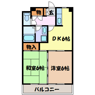 リバーエイト南分 間取り図