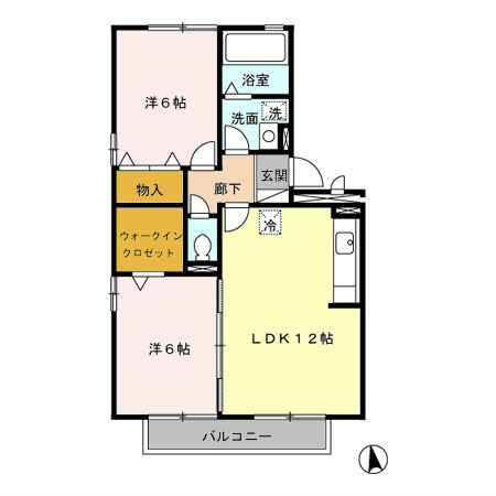 オランジュ 202号室 間取り