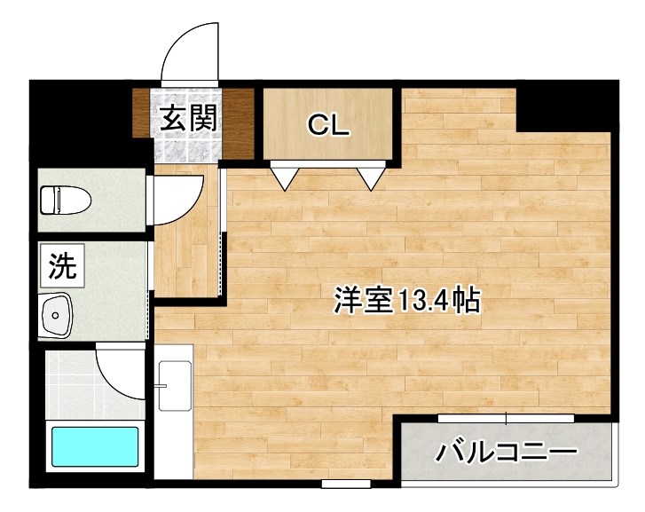 ベルベデール大門 302号室 間取り