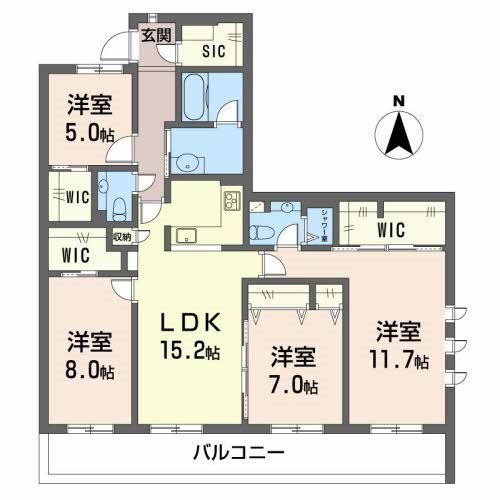 グリーンコート広沢 間取り図