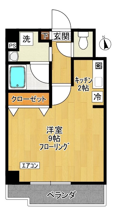 YTR　wind 403号室 間取り