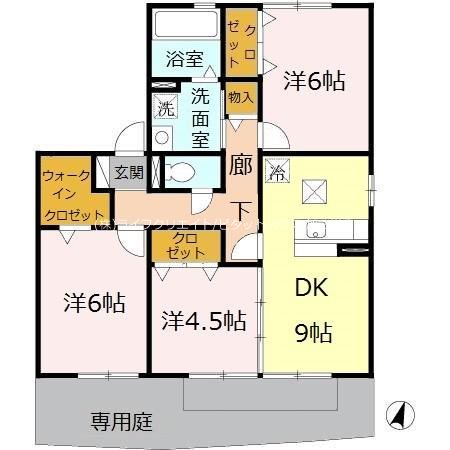 リジェールヒルＢ棟 間取り図