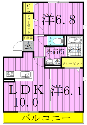 グレイス 301号室 間取り