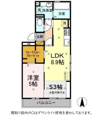 シャルート 201号室 間取り
