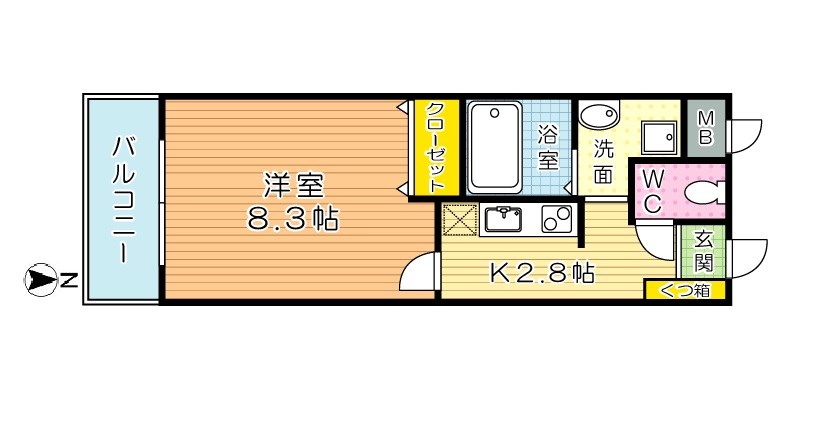 Forest courtⅡ（フォレストコートⅡ） 102号室 間取り