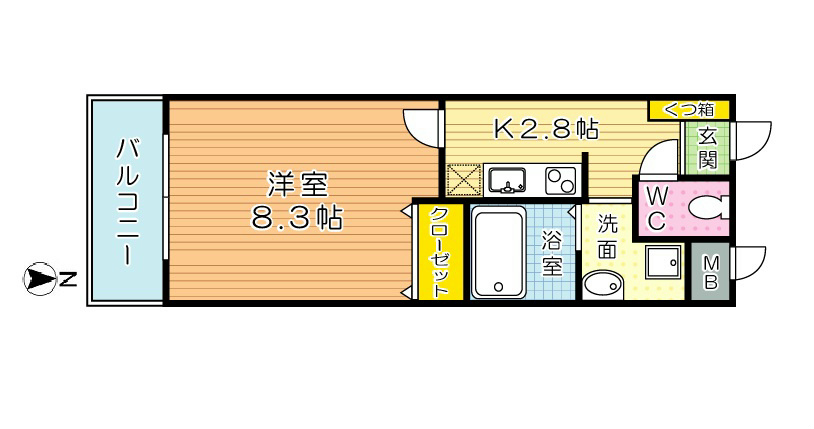 Forest courtⅡ（フォレストコートⅡ） 203号室 間取り