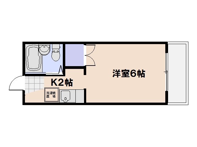 ウイング五日市 203号室 間取り