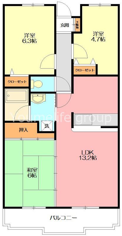 レジデンス山手台 207号室 間取り