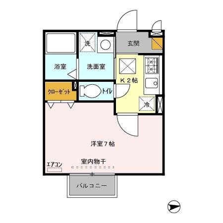 クレアーレ 103号室 間取り