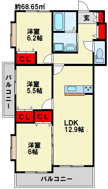 フェルト515 301号室 間取り