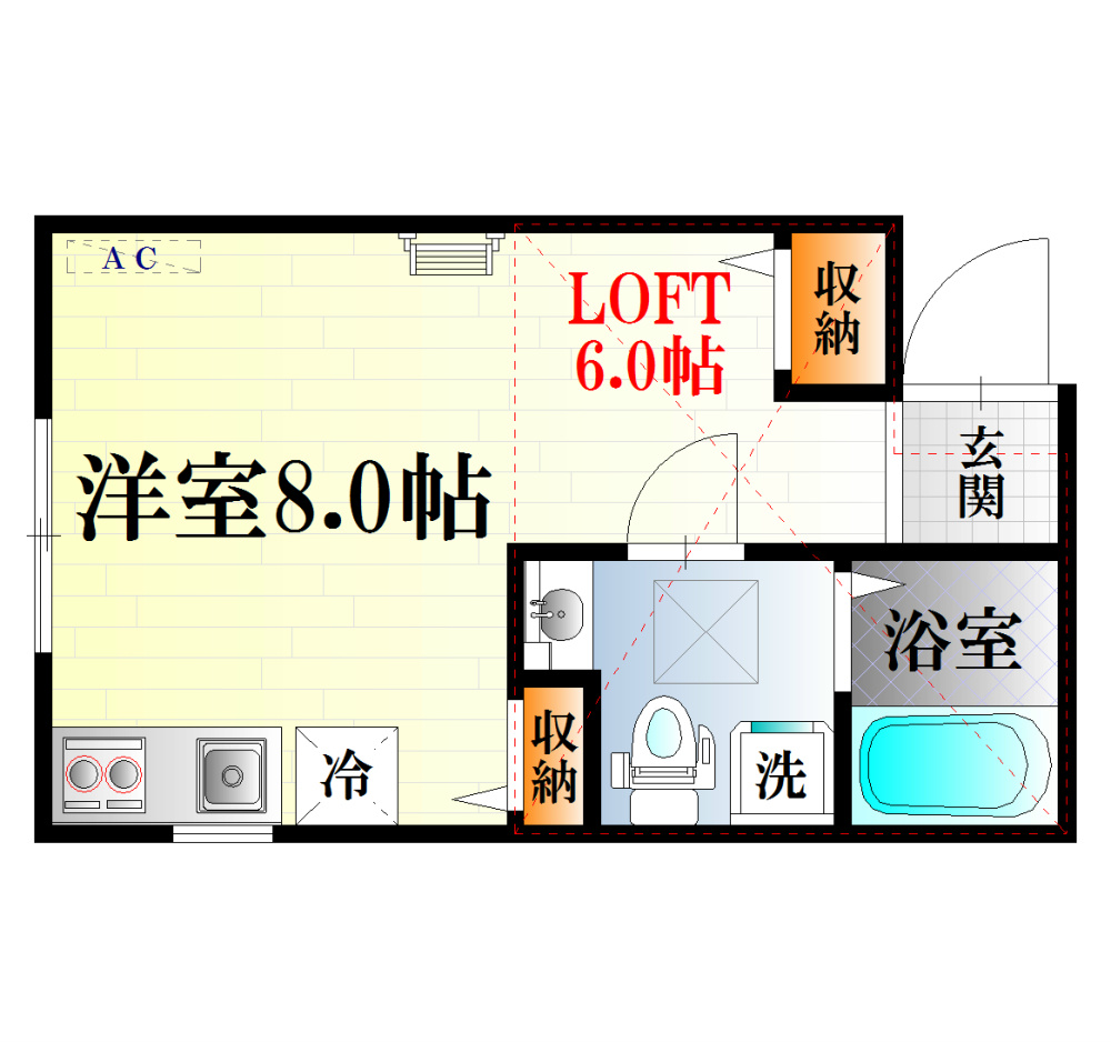 プリマ十六番館 203号室 間取り