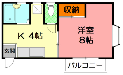 フラットベル1 101号室 間取り