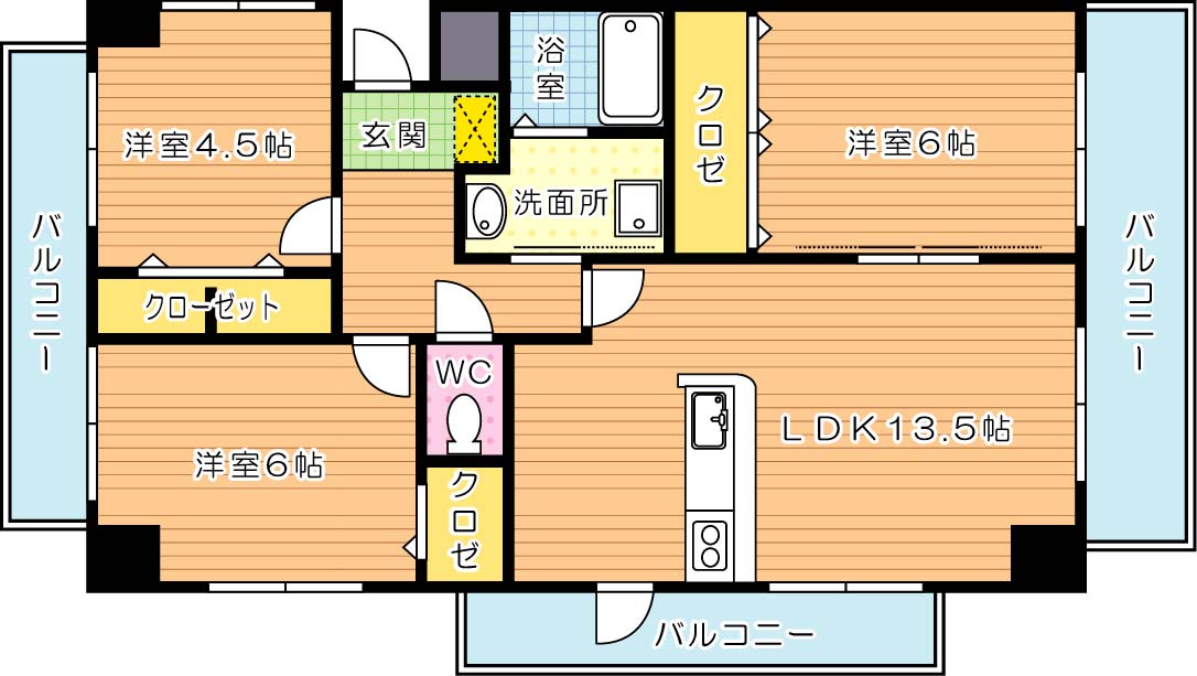 アヴァンセ陣原駅前 間取り