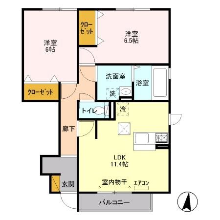 フォレステージB 103号室 間取り