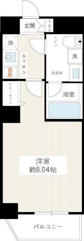 エテルノ両国リバーサイド 0302号室 間取り