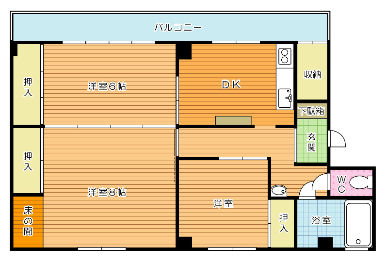 エルモス小倉南 間取り図