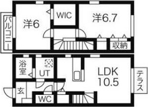 フォレストリータウン西小路 101号室 間取り