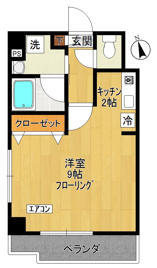 YTR　wind 401号室 間取り