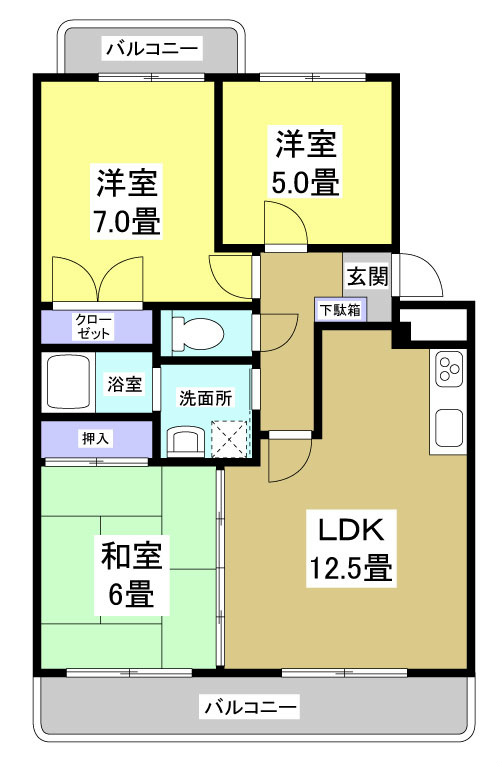 ヴィルヌーブ 間取り図