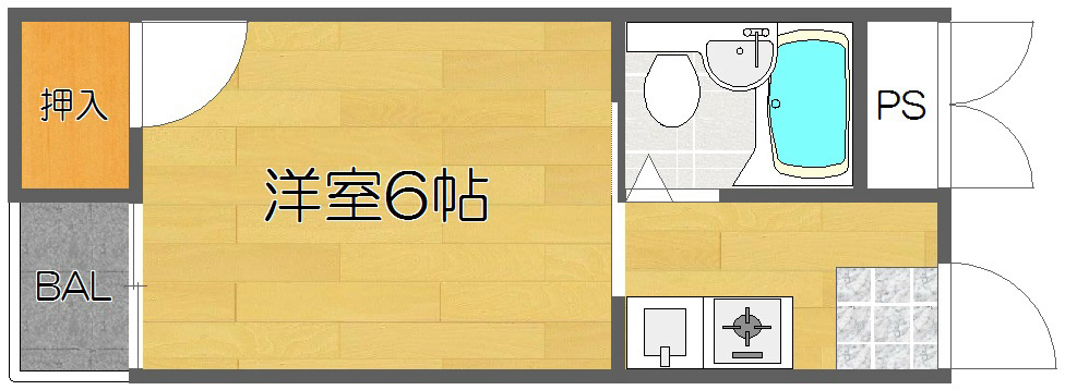 ＯＭレジデンス西加賀屋   1A号室 間取り