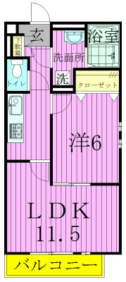 Ｖｉｌｌａｇｅ　Ｇｌｏｂｏ 201号室 間取り
